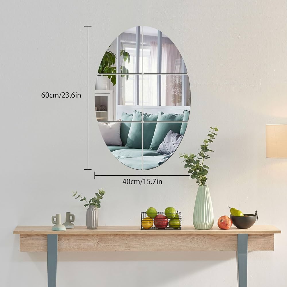 Espejo OVALADO Ultra Flexible Adhesivo ( 60 cmx 40 cm) ®