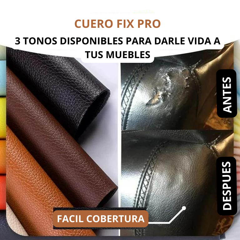 CueroFix -Kit Adhesivo de reparacion y restauracion® (1,3 m x 50cm)