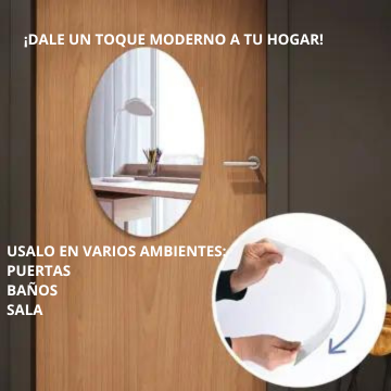 Espejo Ovalado Ultra Flexible Adhesivo ( 60 cmx 40 cm) ®