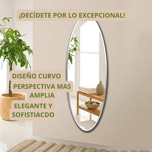Espejo OVALADO Ultra Flexible Adhesivo ( 60 cmx 40 cm) ®