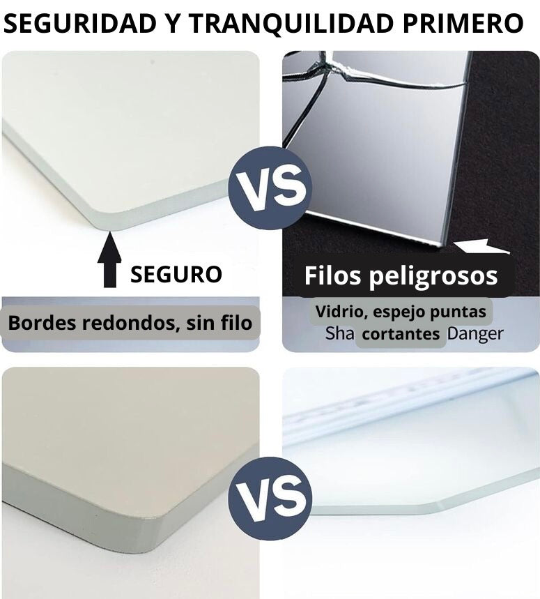 Espejo Adhesivo Ultra Flexible ® (30 cm x 30 cm)