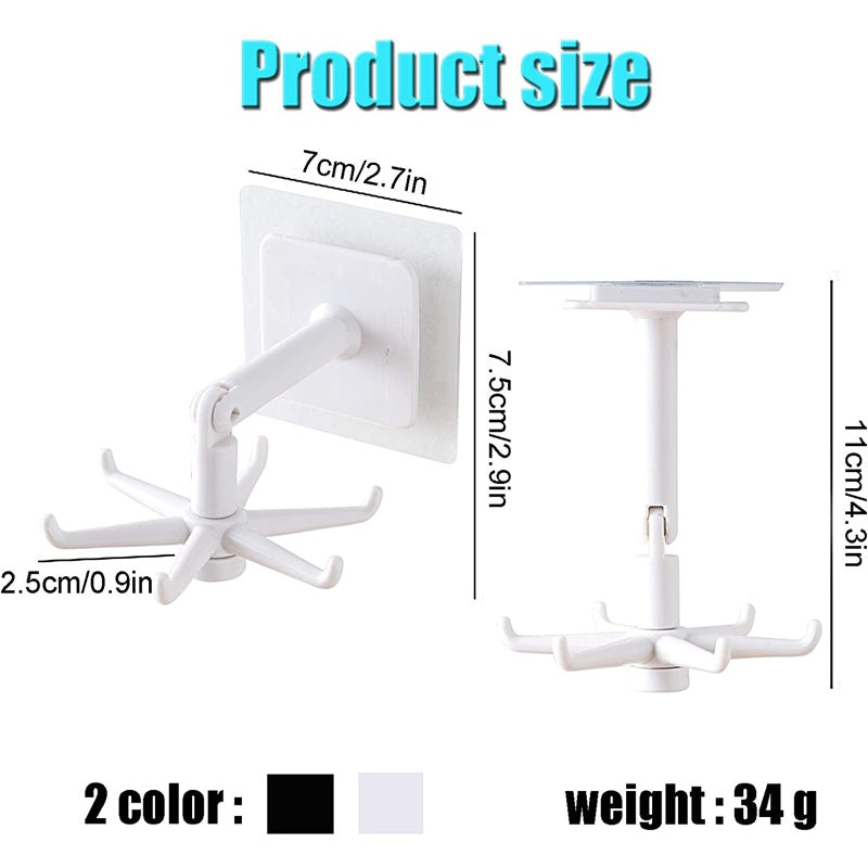 Gancho Giratorio Adhesivo Multiusos Set X 2 ®