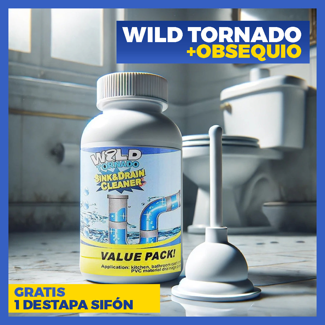 Kit destapa tuberias ® Wild tornado + Destapa sifon