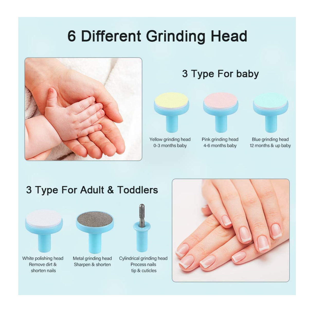 Corta uñas-Lima eléctrica para bebe ®