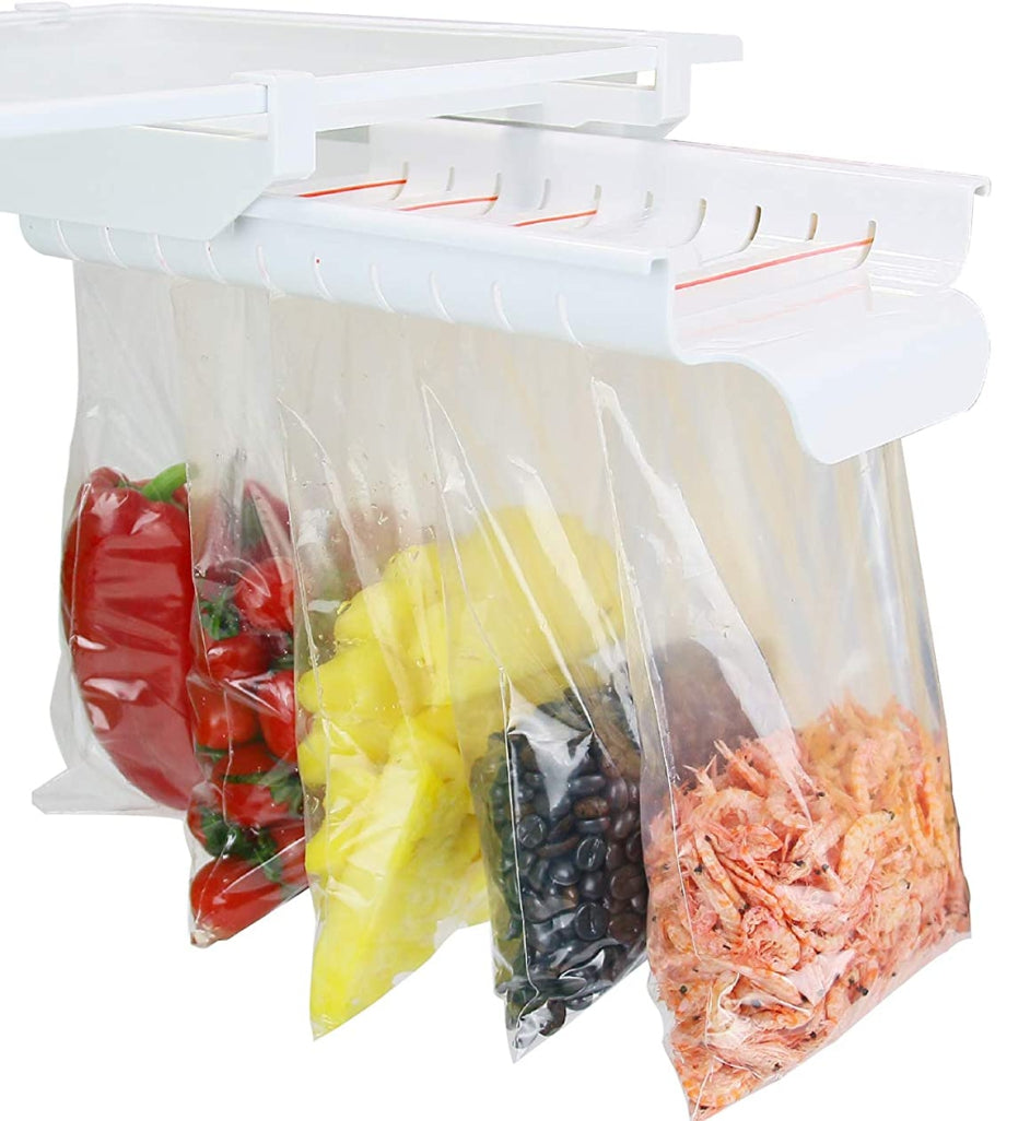 Estante Organizador Para Nevera con 10 Bolsas Ziplock ®