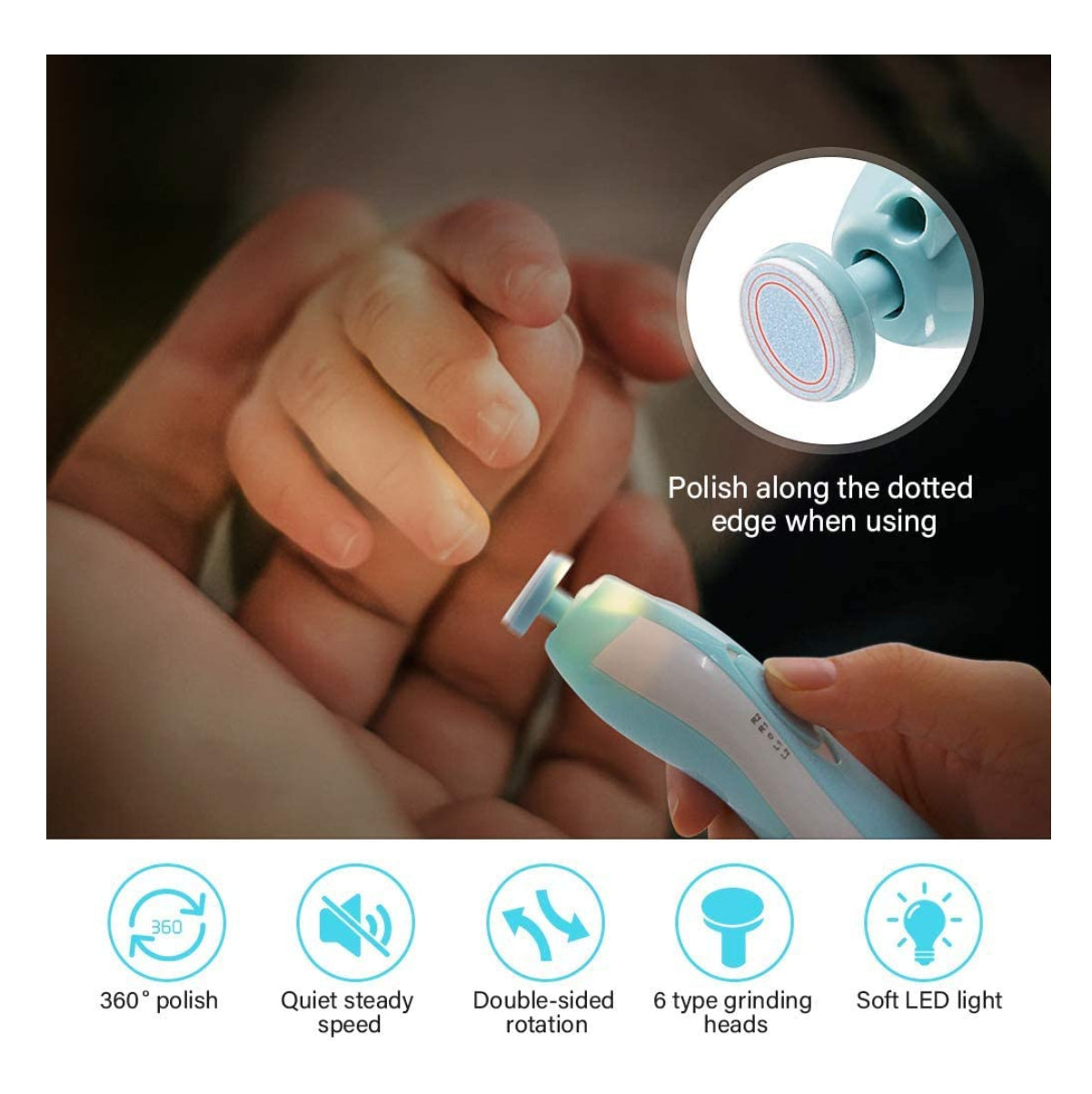 Corta uñas-Lima eléctrica para bebe ®